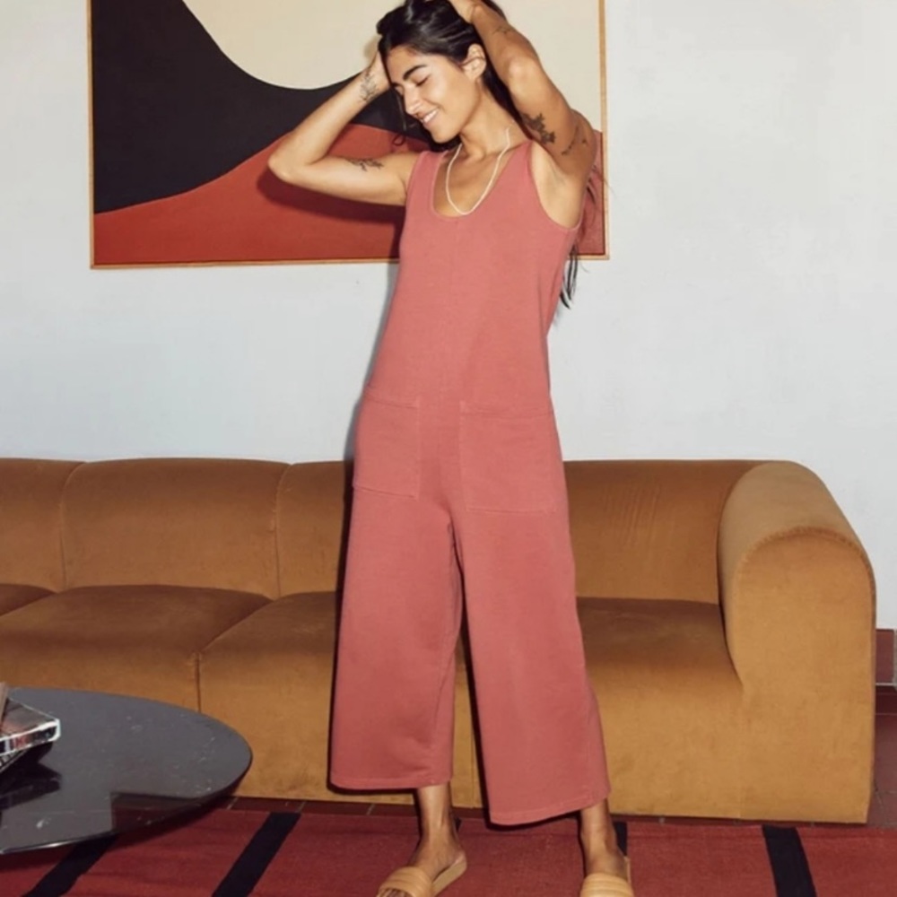 Marine Layer Offline Jumpsuit in Rosewood